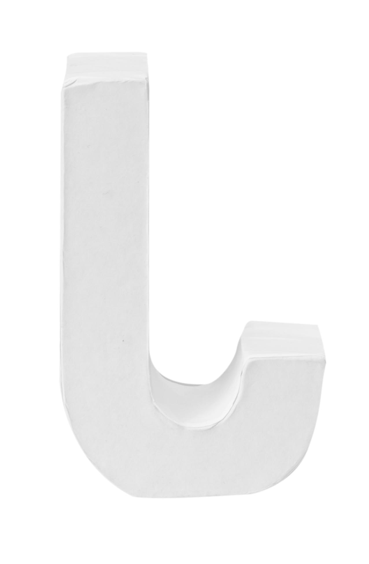 Papp-Buchstaben J 10x3,5cm